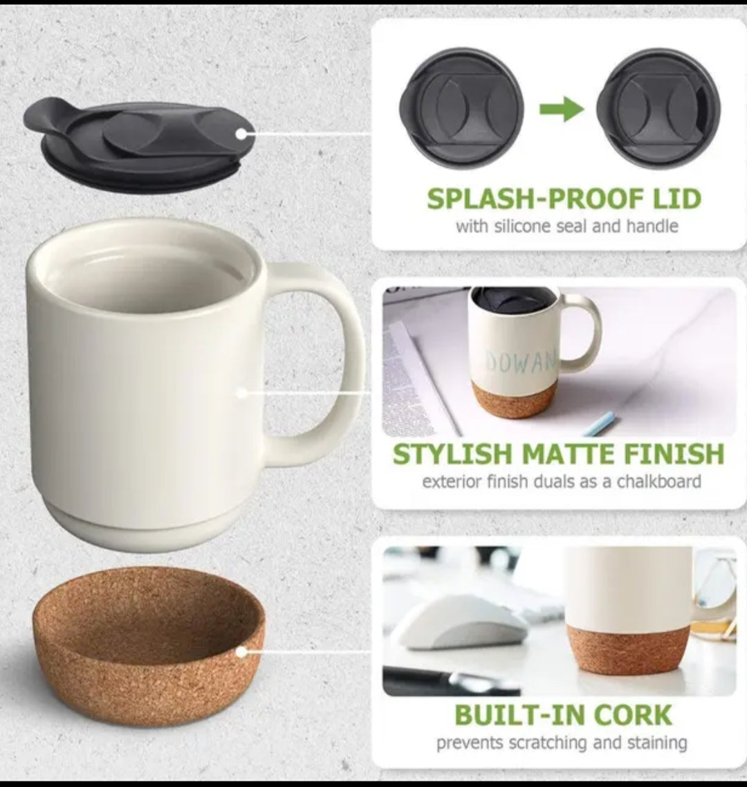Nordic Ceramic Cork Insulated Mug