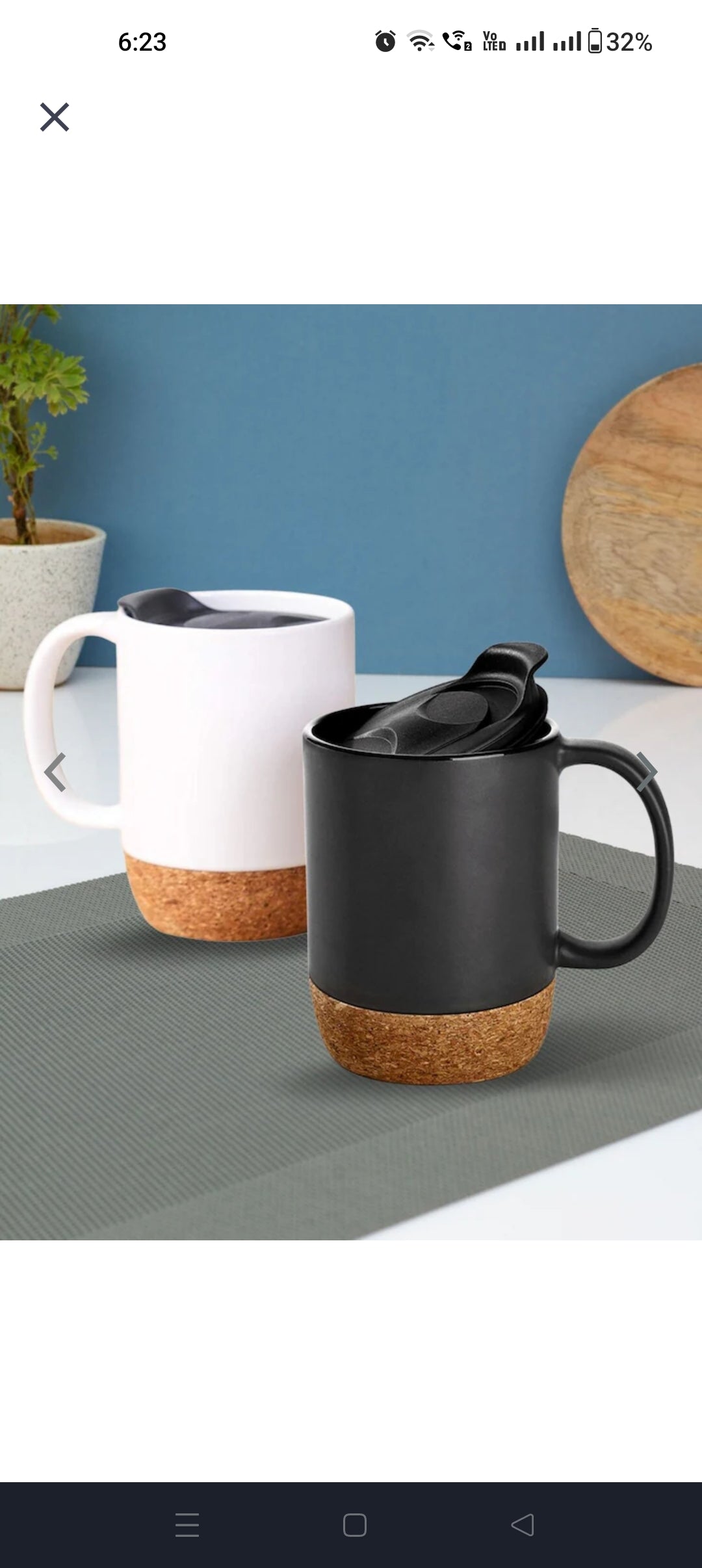 Nordic Ceramic Cork Insulated Mug