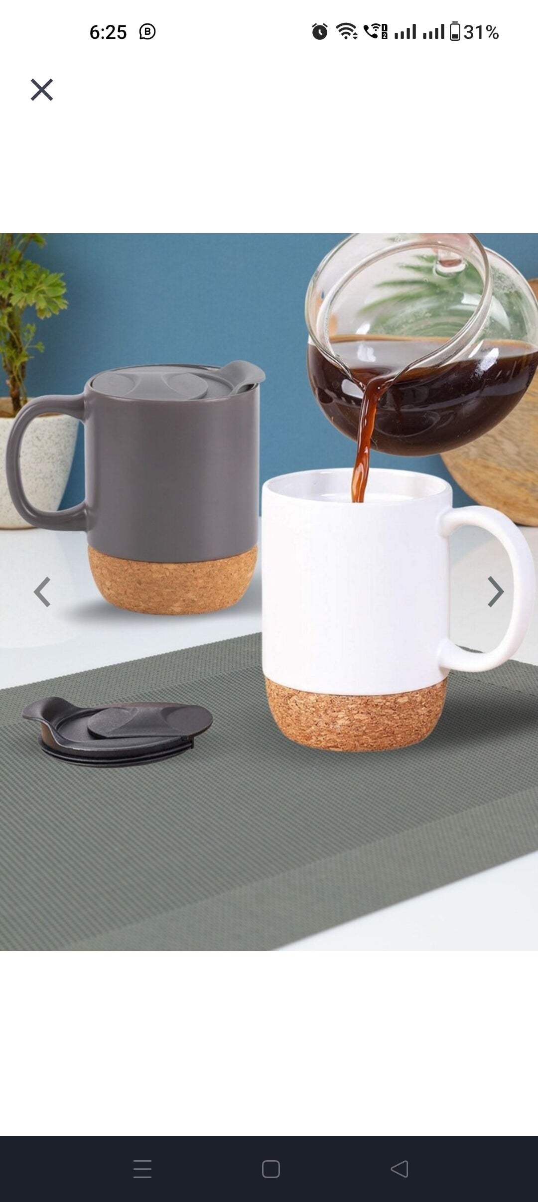 Nordic Ceramic Cork Insulated Mug