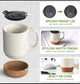 The Wandering Bean Cork Base Coffee Mug, Ceramic Mug with Insulated Cork Bottom